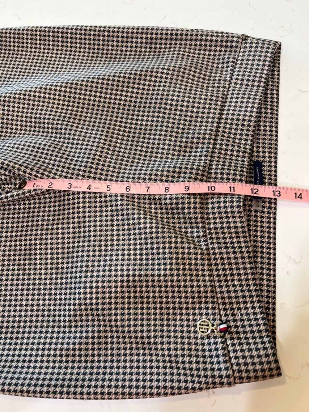 Tommy Hilfiger Houndstooth Straight Leg Ankle Pants 16 - Picture 8 of 10